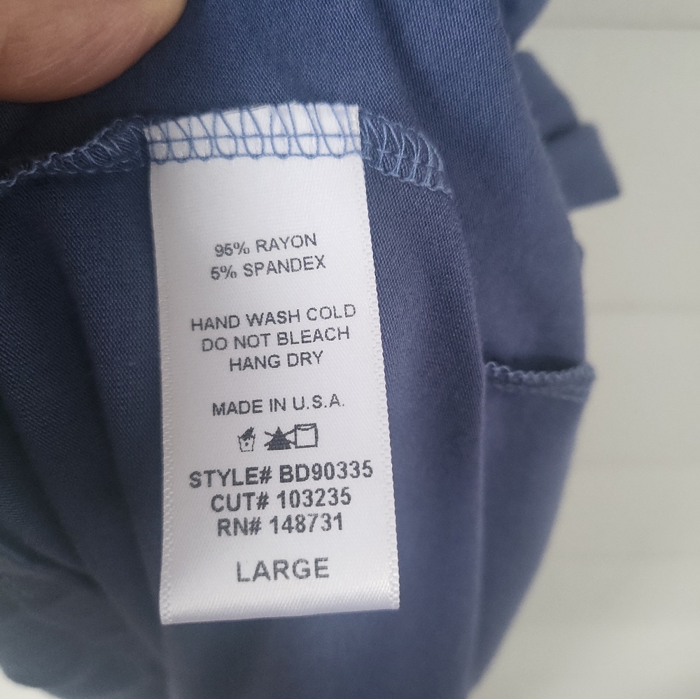 NWT Peppermint Boutique Blue Blush T Shirt Knot Front Midi Dress Size L - Picture 7 of 7